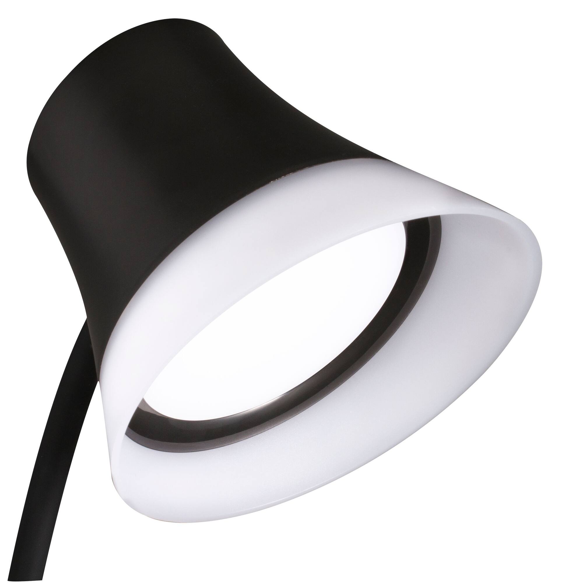 OttLite Wellness Series 17" Black Shine LED Desk Lamp with Wireless Charging